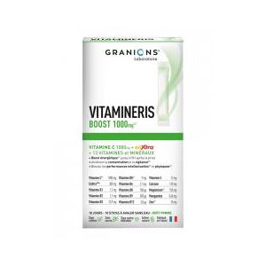 Granions Vitamineris Boost 1000 mg -10 Sticks - Boîte 10 sticks - Publicité