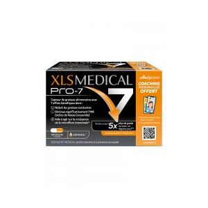 Xls Médical Pro-7 - Coaching Personnalisé Offert - 180 Gélules - 1 Mois - 7 Bénéfices et Une Aide à la Perte de Poids - Boîte 180 gélules