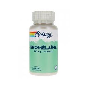 Solaray Bromelaïne - 500 mg - Apportant 2400 Gdu - 60 Caps Vég - Boîte 60 capsules - Publicité
