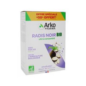Arkopharma Arkofluides Arkofl. Radis Noir 30Amp Bio - Boîte 30 ampoules de 10 ml - Publicité