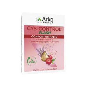 Arkopharma Cys-Control Cys Control Flash - Boîte 10 Gelules + 10 Capsules