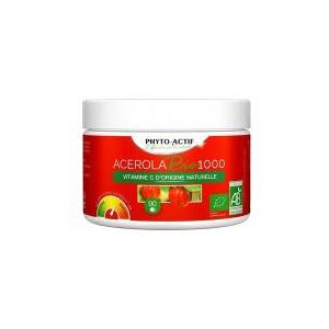 Laboratoire Phyto-Actif Acerola Bio 1000 Boite Familiale 90 Comprimés Dont 33% Offert - Pot 90 comprimés