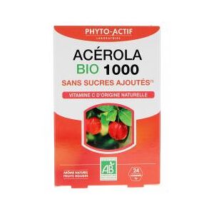 Acerola Bio 1000 Sans Sucre 24 Comprimés - Boîte 24 comprimés