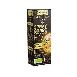 Santarome Spray Gorge au Miel de Manuka Bio - Apaise la Gorge - 20 ml - Spray 20 ml