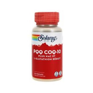 Solaray PQQ Coenzyme Q10 Plus NAC et L-Glutathion 30 VegCaps - Pot 30 capsules - Publicité