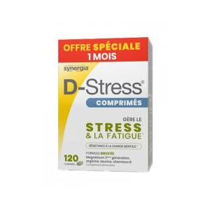 Synergia D-Stress Comprime Pack Eco 1Mois - Boite de 120 Comprimes - Boîte 120 comprimes