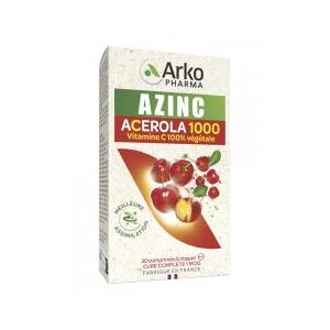 Arkopharma Azinc Naturel Acerola 1000 30 Comprimes - Boîte 30 comprimes