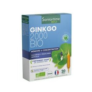 Santarome Ginkgo Bio 2000 (20 Ampoules) - Boîte 20 Ampoules de 10 ml - Publicité