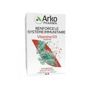 Arkopharma Arkogelules Vitamine D3 Vegetale - Renforce le Systeme Immunitaire - 90 Gelules - Pot 90 gelules