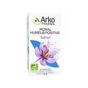 Arkopharma Arkogelules Safran Bio - Moral, Humeur Positive - 30 Comprimes - Pot 30 gelules