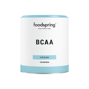 foodspring Gélules de BCAA   Idéal pour les Athlètes   100% Végétal   Acides Aminés   2400mg par Portion