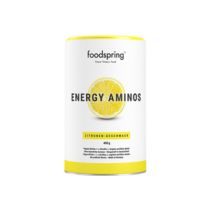 foodspring Energy Aminos   400 g   Citron   Boisson Énergetique Pre-Entraînement   Riche en Vitamines