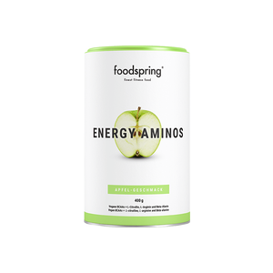 foodspring Energy Aminos   400 g   Pomme   Boisson Énergetique Pre-Entraînement   Riche en Vitamines