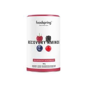 foodspring Recovery Aminos   400 g   Fruits rouges   Boisson Post-Entraînement   Contient des BCAA et de la L-Glutamine