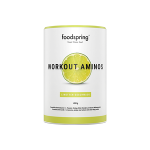 foodspring Workout Aminos   400 g   Citron Vert   Acides Amines   Sans Cafeine   AAE, BCAA et Clear Whey Protein