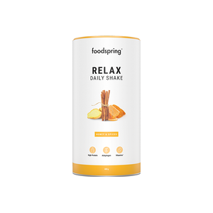 foodspring Daily Shake Relax   480 g   Miel et Épices   Shake Protéiné   Protéines de Lait, Vitamines et Minéraux - Publicité