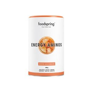 foodspring Energy Aminos   400 g   Goût Ice Tea   Boisson Énergétique Pré-Entraînement   Riche en Vitamines