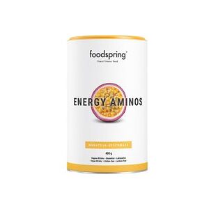 foodspring Energy Aminos   400 g   Fruit de la Passion   Boisson Énergetique Pre-Entraînement   Riche en Vitamines