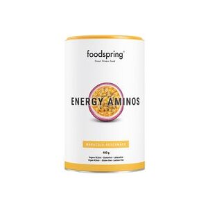 foodspring Energy Aminos   400 g   Fruit de la Passion   Boisson Énergétique Pré-Entraînement   Riche en Vitamines