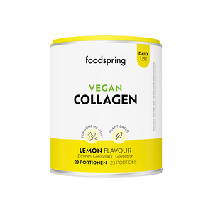 foodspring Collagène Vegan    138 g   Citron   Pour une constitution naturelle du collagène   Vitamine C pour la santé de vos os - Publicité