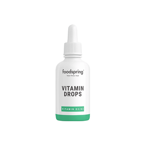 foodspring Vitamin Drops D3+K2   30 g   Gouttes pour la Concentration   Pour les Muscles et les Os