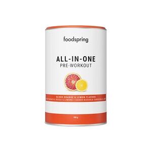 foodspring All-in-One Pre-Workout   350 g   Orange et Citron   Soutien Pré-Entraînement   Sans sucres et Sans Matières Grasses