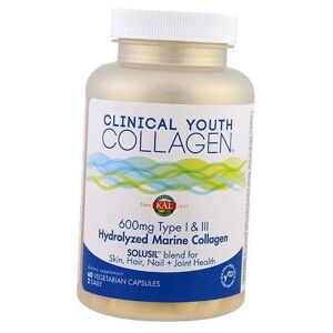 Collagène marin hydrolysé, collagène jeunesse clinique, KAL 60 capsules végétales (68424001)