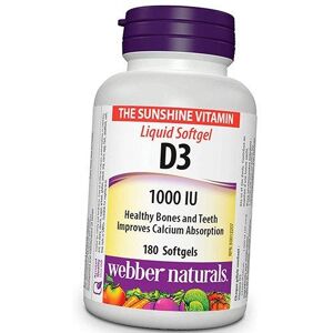 Vitamine D3, Vitamine D3 1000 gélules, Webber Naturals 180 gélules (36485028)