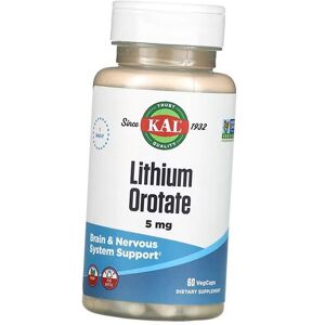 Orotate de lithium, Orotate de lithium 5, KAL 60 gélules végétales (36424005)