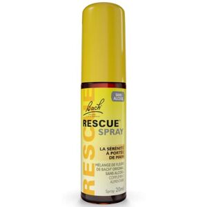 RESCUE Spray Sans Alcool 20 ml, bien-être émotionnel naturel, mélange de 5 Fleurs de Bach Original, idéal pour les stress du quotidien : voyages, examens, réunions, journées chargées - Publicité