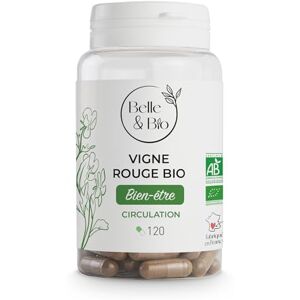 BIO + CIRCULATION & JAMBES LOURDES Vigne Rouge certifiée Bio120 gélules Cure 1 mois Active la circulation Fabriqué en France - Publicité