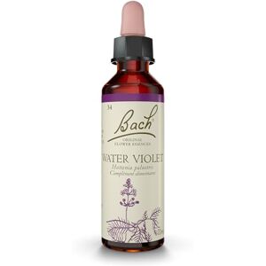 Bach Fleurs de  Original, Water Violet, No 34, pour plus de sociabilité, aide à se rendre accessible avec humilité. Elixir floral naturel pour le bien-être émotionnel. Compte-Gouttes 20ml, Vegan - Publicité