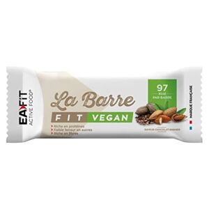 Eafit LA BARRE FIT VEGAN Chocolat Amande 28 g 32% de protéines 97 Kcal par barre Riche en protéines Faible teneur en sucres Riche en Fibres - Publicité