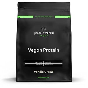THE PROTEIN WORKS Protein Works Protéine Végane   25g de protéines végétales   Qualité première   Shake de protéines végétales   16 Servings   Crème Vanillée   500g - Publicité