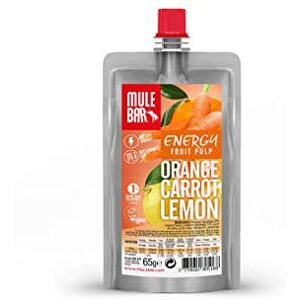 Mule Bar Pulpes de Fruits Bio 65g : Orange Carotte Citron (x10) - Publicité