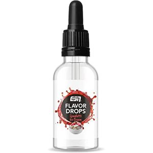 ESN Flavour Drops gouttes aromatiques sans calories pour affiner le goût des aliments et des boissons 50ml (crème glacée spaghetti) - Publicité