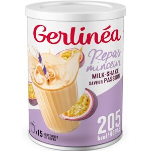 Gerlinéa Boisson Milkshake goût Fruit de la Passion Substitut de repas riche en protéines Poudre à reconstituer contient 15 repas 222256 - Publicité