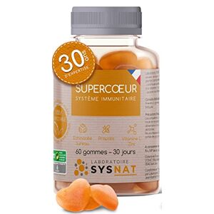 Laboratoire sysnat Défenses naturelles & système immunitaire • Zinc complement alimentaire Propolis Echinacea Sureau Vitamine C • multivitamines et minéraux • 60 gummies • Usine en France • - Publicité