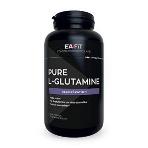 Eafit Pure L-Glutamine  En poudre à mélanger dans un shaker de protéine Orange Récupération et construction musculaire Idéal après le sport comme la musculation 243g - Publicité