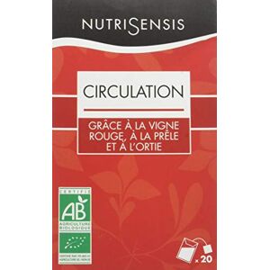 NUTRISENSIS Circulation grâce à la Vigne Rouge à la Prêle/l'Ortie Infusions BIO 20 Sachets 28 g Lot de 3 - Publicité