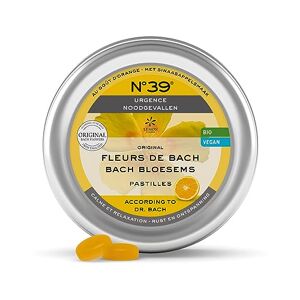 Lemon Pharma Pastilles Fleurs de Bach d’Angleterre biologiques N°39® Urgence, Calme & Relaxation – Goût Orange – boîte de 45g – - Publicité