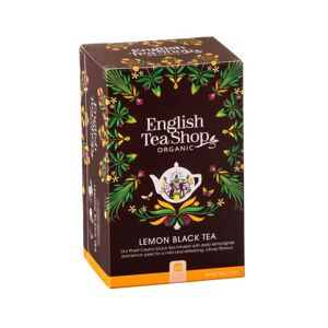 Boutique de thé anglais   Thé Noir Bio Citron & Citronnelle   Thé Noir Citron   Thé de Ceylan au citron dans des filtres   20 sachets de thé noir (35 gr) - Publicité