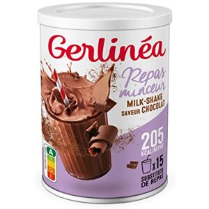 Gerlinéa Boisson Milkshake goût Chocolat Substituts de repas riche en protéines Poudre à reconstituer contient 15 repas 220385 - Publicité