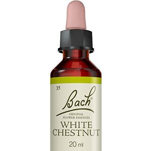 Bach Fleurs de  Original, White Chestnut, No 35, pour plus de sérénité, aide à se libérer des pensées obsédantes. Elixir floral naturel pour le bien-être émotionnel. Compte-Gouttes 20ml, Vegan - Publicité