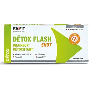 Eafit MINCEUR DETOX FLASH SHOT Drainer Detoxifier Vinaigre de cidre de pomme Fenouil Pissenlit Artichaut 7 shots flash Vitamine C Vitamines B Complement alimentaire 30ml - Publicité