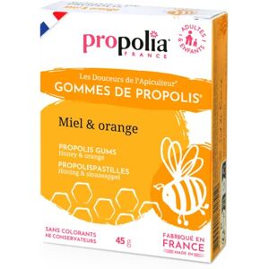 Propolia Gomme de Propolis, Miel & Orange Apaise la gorge et rafraîchit l'haleine Complément alimentaire 100% naturel Fabriquées en France 45 g - Publicité