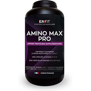 Eafit Amino Max Pro  Proteine tri-sources : caseine, whey et ovalbumine Apport protéique supplémentaire pour la musculation Riche en protéines, BCAA, vitamines et mineraux 375 Comprimés 600g - Publicité