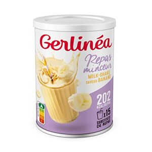 Gerlinéa Boisson Milkshake goût Banane Substituts de repas riche en protéines Poudre à reconstituer contient 15 repas 220388 - Publicité