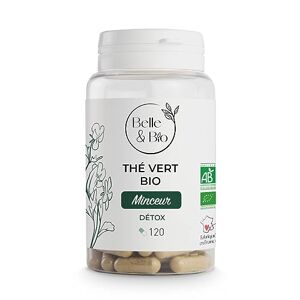 BIO + DETOX & CURE MINCEUR Thé Vert Bio certifié Ecocert Pilulier de 120 gélules Cure 1 mois Complément Alimentaire BELLE&BIO Fabriqué en France - Publicité