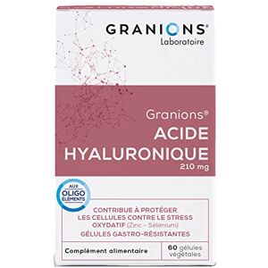 Granions Acide Hyaluronique Gélules Zinc, Selenium      Complement Alimentaire Peau Anti Age   Cure Anti Age, Anti Ride, Beauté de la Peau   Made in France   60 gélules - Publicité